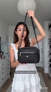 #376 Sling Bag For Women Korean Square Style Ladies Crossbody Shoulder Bags Nylon Waterproof Lightweight Multi Zipper Pockets