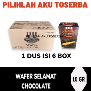 Selamat Wafer CHOCOLATE / COKLAT 10 g - ( HARGA 1 DUS ISI 6 BOX )
