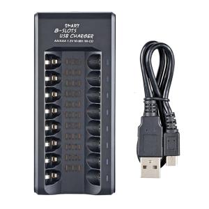 8Bay USB For AA/Triple A Rechargeable Featuring Intelligent Charge Management 5V2A Input