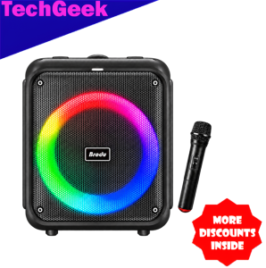 TG BTS-1739 8” Bluetooth Karaoke Speaker with RGB Dynamic Lighting Effect Portable Sound Bass with Microphone