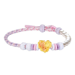 CTS Pure Gold Enamel Butterfly Fluorescence Bracelet Charm First · Cultural Blessing Series CHOW TAI SENG 周大生 Y0GC1864