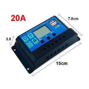 Deli gaya baru asliSolar Charge Controller LCD LED Display Solar PWM 12V/24V  50A 60A USB Panel Surya Charge