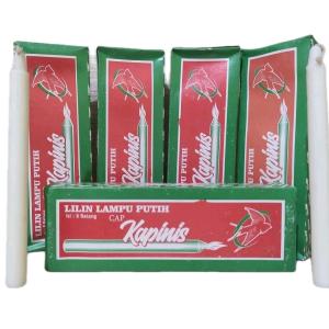 Paket 10 Pack Lilin Putih Cap Kapinis Tipe KH Isi 8 Batang Lilin Murah-Candle-Awet-Lampu-Grosir (KH-10 Pak)
