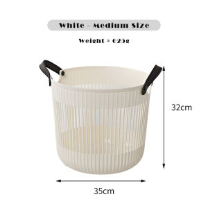 Justliving dung tích lớn giỏ đựng đồ giặt quần áo bẩn giỏ Chất lượng cao Vòng giỏ đựng đồ giặt tối giản giỏ đựng đồ giặt rổ nhựa quần áo phòng tắm giỏ dung tích lớn lưu trữ giỏ
