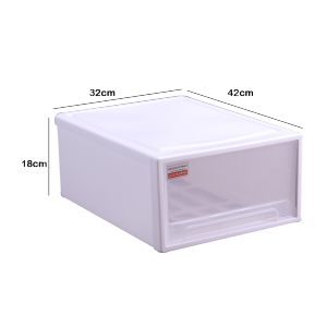 e99store 13L/21L/36L/54L Multipurpose Wardrobe Clothes Stackable Plastic Storage Box Drawer Storage Box Underwear Box