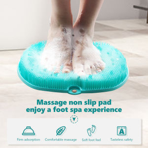 Shower Foot Scrubber Massager Cleaner Acupressure Mat with Non-Slip Suction Cups Improve Circulation ExfoliationMassage Mat2026