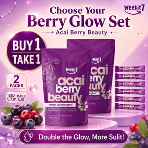 BEBE.PH Weekit7 Acai Berry Powder Beauty Drink Glowming Dietary Supplement Fitness Fruit Juice