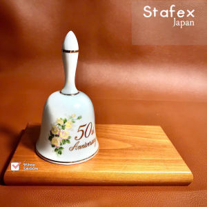 [Hàng Hiệu Japan 100% New] Stafex - 50th - 01 Chiếc Chuông Hoa Hồng Vàng Bằng Sứ Cao Cấp