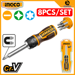 INGCO 8-IN-1 RATCHET SCREWDRIVER SET | AKISD0808
