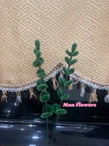 Hoa làm sẵn Cành táo kẽm nhung decor trang trí bó hoa bình hoa