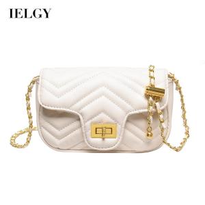 IELGY womens all-match rhombus chain shoulder messenger bag