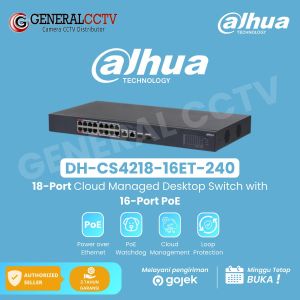 DAHUA CS4218-16ET-240 18PORT CLOUD MANAGED DESKTOP SWITCH 16PORT POE