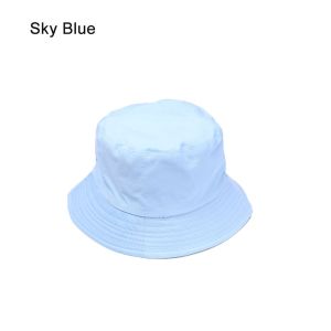 ZOOGGJZ Fashion Outdoor Sunscreen Cotton Fisherman Cap Bucket Hat Candy Color Sun Caps