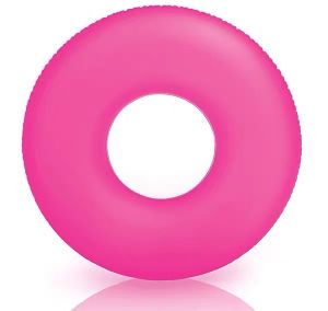 INTEX 91cm Neon Swimming Ring Inflatable Pool Float Beach Swim Tube For Adult & Kids 9+