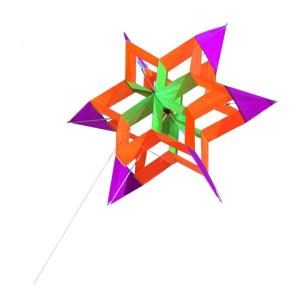 Premium Bright Color Fabric 3D Flower Kites Handmade For Boys Outdoor Play Stable Flight In Strong Winds