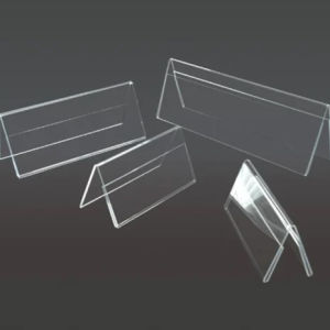 Desk label Acrylic V shape display Price Label