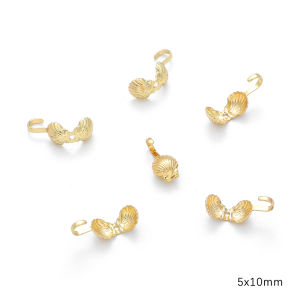 20ชิ้น/ถุง5มิลลิเมตรเงิน/14พันชุบทองทองเหลืองจีบ End จับมือเชื่อมต่อผลการวิจัยสำหรับสร้อยข้อมือสร้อยคอเครื่องประดับ DIY ทำผลการวิจัย