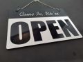 OPEN CLOSED SINTRABOARD WATERPROOF DOOR SIGNAGES. 