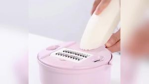 Máy xay rau củ phiên bản nâng cấp 2026 máy xay thực phẩm đa năng 12 trong 1 có hộp đựng dụng cụ cắt rau củ cho hành cà chua salad phụ kiện nhà bếp (màu xanh dương)