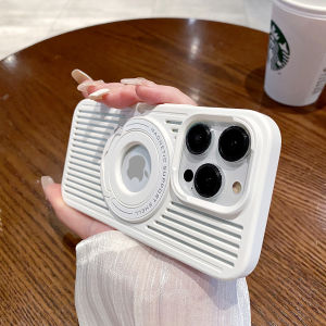 🇹🇭🔥ส่งจากไทย🔥เคสไอโฟน ระบายความร้อน เคสแม่เหล็กพร้อมขาตั้ง สำหรับ เคส iPhone 15 12 13 14 Pro ProMax โปร แม็กซ์ เคส iPhone 14 15 Plus พลัส iPhone Case เคสโทรศัพท์กันกระแทกกั