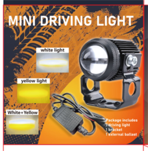 Motorcycle waterproof mini driving lights High and Low Yellow / White LED Aniti Fog For Cars / Motorcycle Korean Led Chip