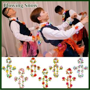 Blowing 4 cái bộ Hawaii Hoa Leis Vòng Hoa Vòng Hoa Vòng Hoa Cánh Hoa Headband Vòng Đeo Tay Bãi Biển Đảng Trang Trí Nội Thất Đám Cưới Mặc Quần Áo Phụ Kiện