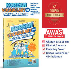 Korean Vocabulary for Daily Conversation - Kamus Kosakata Percakapan Sehari-hari Bahasa Korea