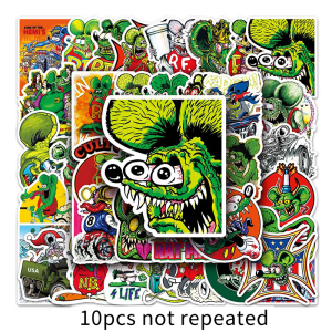 50PCS Animated Rat Funk Cartoon Sticker Waterproof PVC Sticker