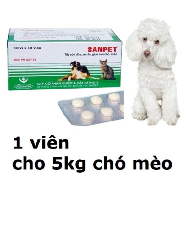 Hanpet - [Chính Hãng] Tẩy Giun Sán Chó Mèo Tayzu và Sanpet Hanvet 1viên ...