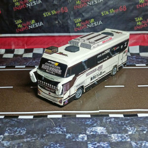 Mainan Miniatur Bis Jb 5 TUNGGAL JAYA TAKUMI Jetbus 5 bisa tambah Full lampu dan Basuri sudah termasuk Corong Atas