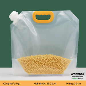 Túi đựng thực phẩm hạt khô ngũ cốc WECOOK có tay cầm nắp đậy chống ẩm tái sử dụng nhiều lần (NB66)