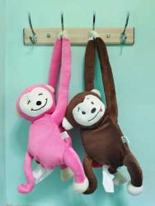 Tempat Tisu Monyet Gantung. Kotak tissue boneka Monkey (Free Tisu)