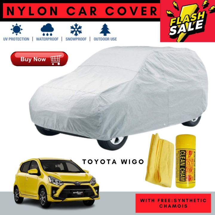 CAR COVER FOR TOYOTA WIGO WITH SYNTHETIC CHAMOIS WATERPROOF HIGH QUALITY Local Supplier Warranty Car Cover Lazada Lazada PH