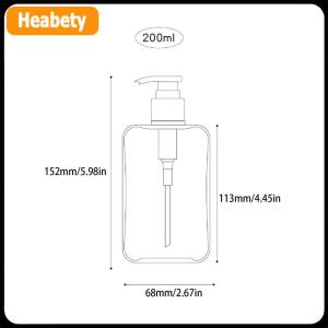 【2-3 days delivery】 Transparent Square Soap Dispenser Countertop Lotion Bottle With Pump Bathroom Lotion Liquid Soap Dispenser Refillable Emp
