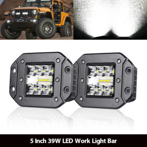 Car Lights Led Bar 5 Inch 39W Flush Mount Pods Driving Fog Off Road LED Work Flood Offroad Light Lamp For ATV Trailer SUV