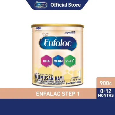 Enfalac Step 1 (0-12Mths) Infant Formula Milk Powder (900g)