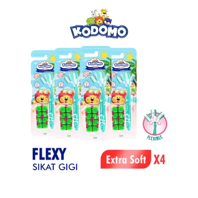 [Paket isi 4] KODOMO Sikat Gigi Flexy Extra Soft & Slim