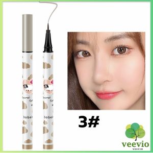 Veevio ปากกาอายไลเนอร์  กันน้ํา ติดทนนาน ไม่เลอะ ปลายขนแปรงนุ่ม สีดํา สีน้ําตาล Lasting Eyeliner