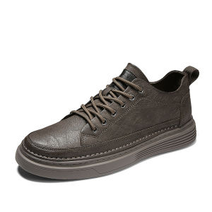 Size 39-44 Mens Casual Sneakers Soft Soled Business Formal Leather Boots British Style Board Shoes