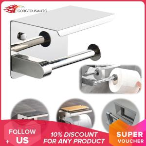 Stainless Steel Roll Paper Dispenser Wall Mounted Paper Towel Stand Punch-Free Paper Holder Rack Bathroom Accessories