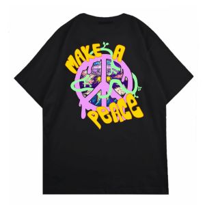 420Father Tshirt Oversize Kaos  Make a Peace Black X PA 5044 OS - 1E