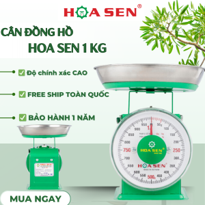 CÂN ĐỒNG HỒ HOA SEN - LOẠI 1KG (hàng chính hãng - bảo hành 1 năm)