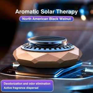 Solid Wood Solar Car Fragrance Car Perfume Fragrance High-End Mens Car Interior Decoration Gifts