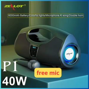 COD ZEALOT Speaker Bluetooth Aktif Super Full Bass Karaoke Powerful Boombox 40W  P1