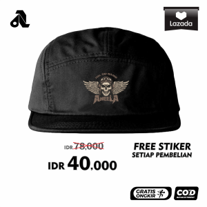 Topi 5 Panel Five Panel 5 Panel Cap Topi Snapback Topi Panel Distro Topi Cowok Pria Distro Premium Hat Caps SkulWings Aneela