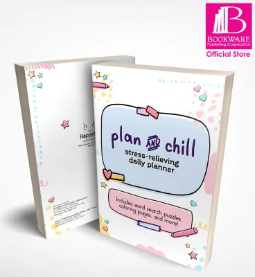 Plan & Chill: Stress-Relieving Daily Planner - Includes Word Search Puzzles Coloring Pages and More!