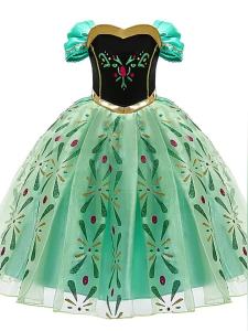 Anna Dresses Children Princess Dress Girl Cosplay Costume Kids Summer Clothes Halloween Birthday Carnival Robe Party Disguise