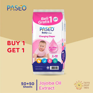 TAIYO Paseo Tisu Tissue Baby Wipes Gazette Chamomile & Jojoba Oil Extract 50 sheets (Buy 1 Get 1 Free)