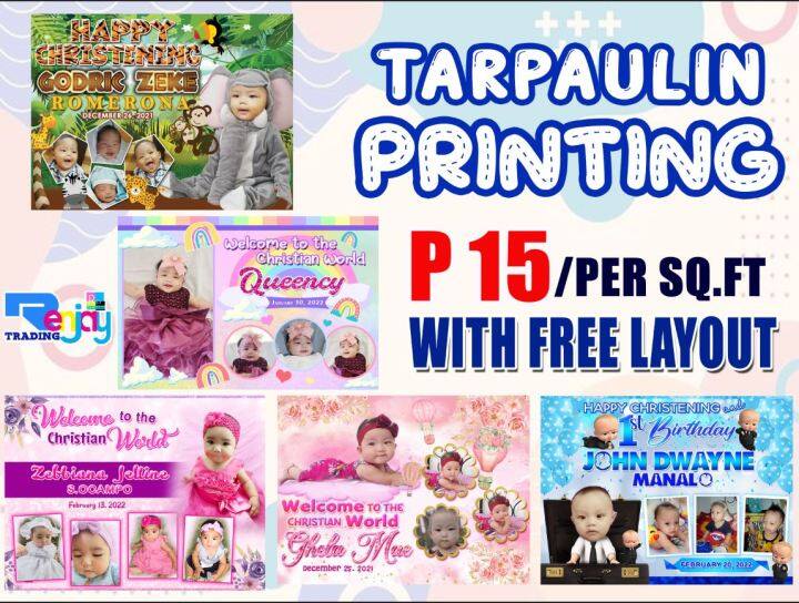 TARPAULIN PRINTING WITH FREE LAYOUT 13oz Makapal | Lazada PH