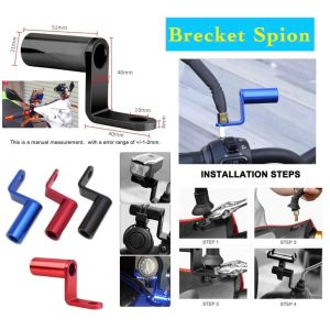 Breket Spion Holder HP Dudukan Lampu Moto Bar Tembak Spion Universa